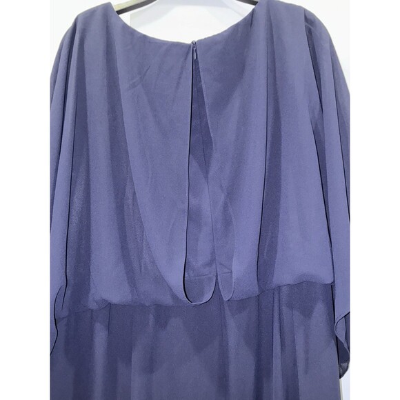 Jessica Howard Navy Chiffon Overlay Gown 20W Formal Evening Maxi Dress NWT - Picture 3 of 8